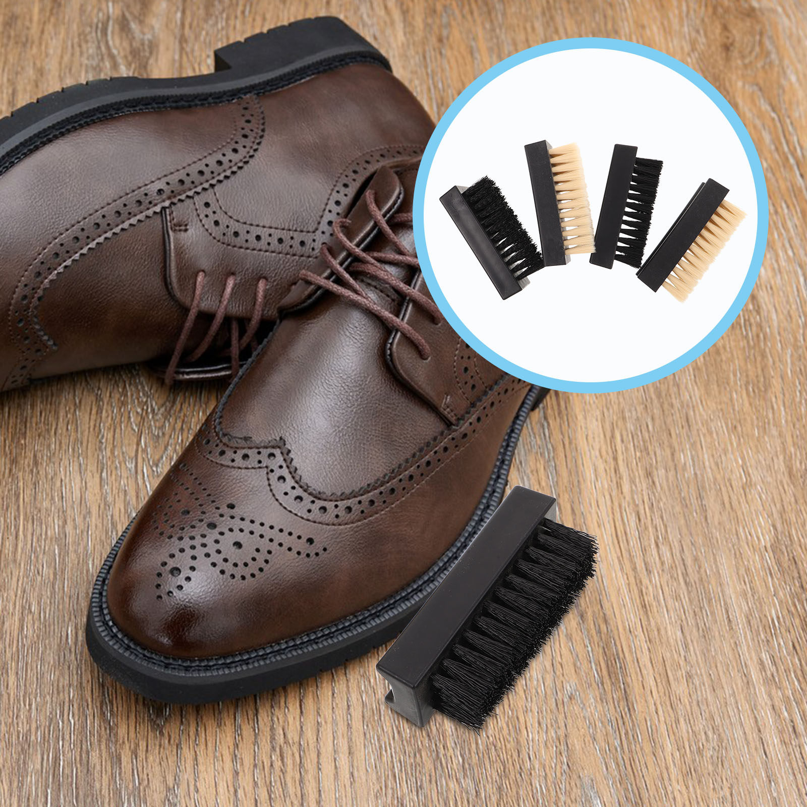 Sneaker Care Suede - 4-delige multifunctionele schoenborstelset met zachte en