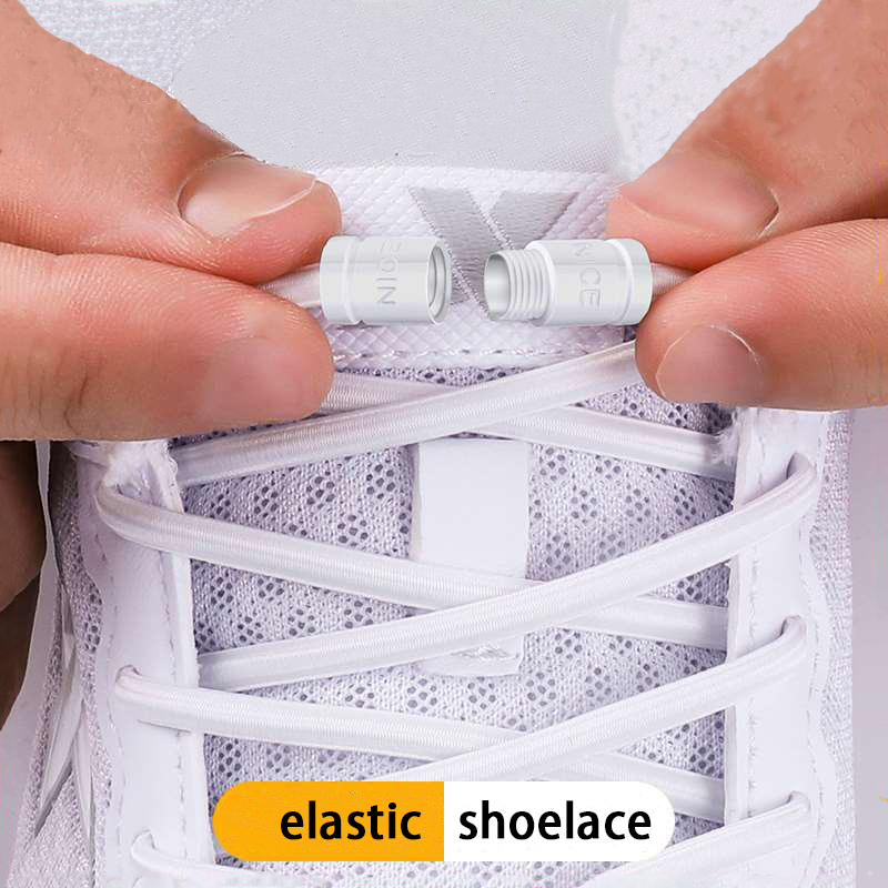 Sneaker Care Accessories - Ronde elastische veters zonder stropdassen Metalen