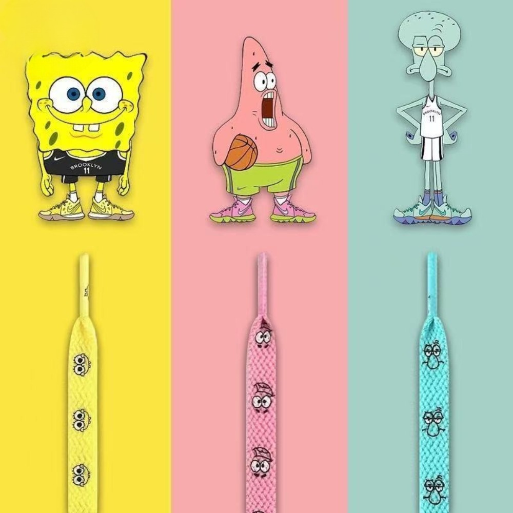 Schattige SpongeBob veters, ro - Sneaker Care Accessories recensie en prijs